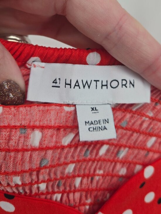 41 Hawthorn Spaghetti Strap Midi Sundress - XL Red Polka Dot - Picture 4 of 6